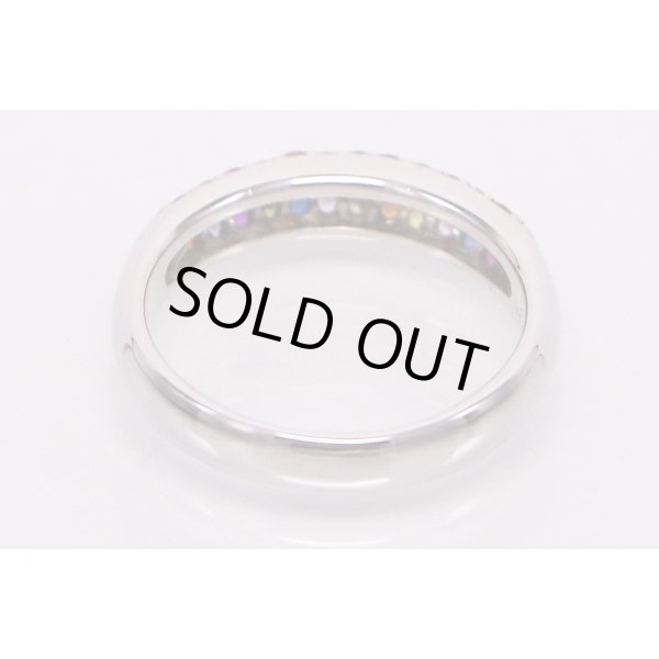 ポンテヴェキオ　K18WG ルビーカラーサファイアダイアイリリング 0.06ct 0.36ct 0.05ct 3.90g　内側