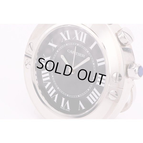 カルティエ　サントスラウンド　トラベルクロック　2754 黒文字盤　サイド拡大