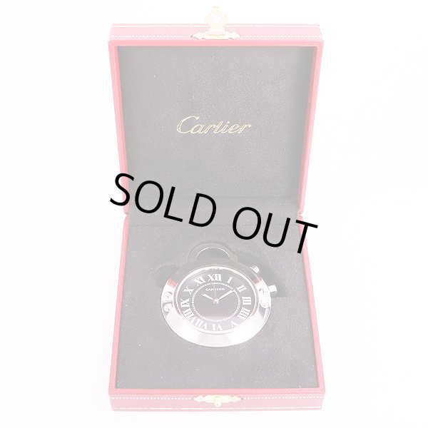 カルティエ　サントスラウンド　トラベルクロック　2754 黒文字盤　箱