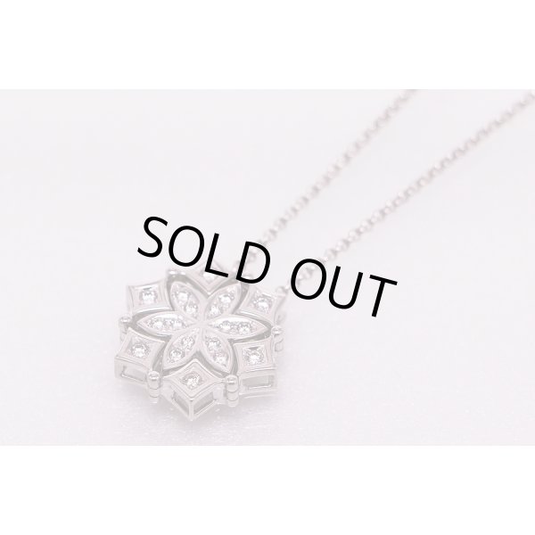 タサキ　K18WG ダイアイリペンダントネックレス 0.37ct 10.50g　ゴージャス　表面