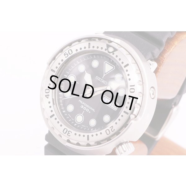 セイコー　プロスペック　スクーバ300M　SBBN007　黒文字盤　サイド拡大