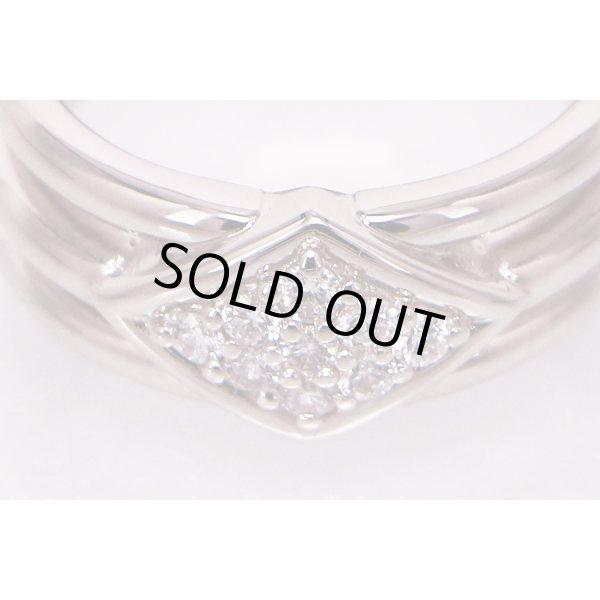 星の砂　PT900 ダイアイリリング 0.21ct 11.90g　拡大