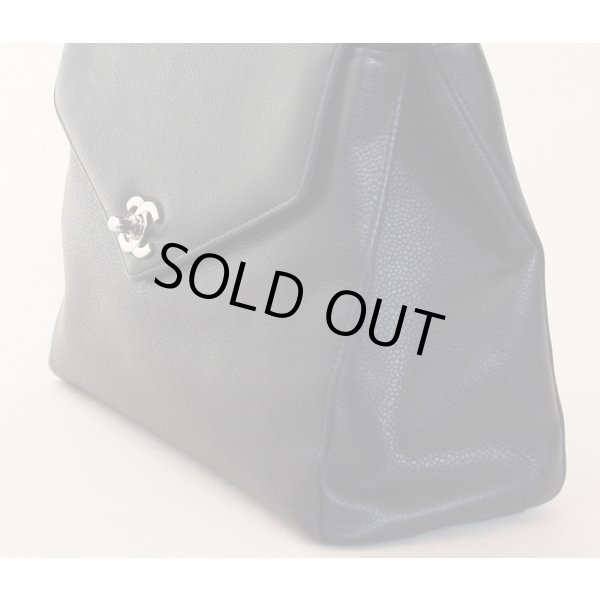 シャネル  ハンドバック ブラック／SIV金具　サイド