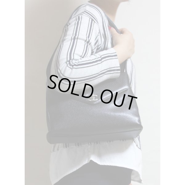 シャネル  ハンドバック ブラック／SIV金具　サイズイメージ