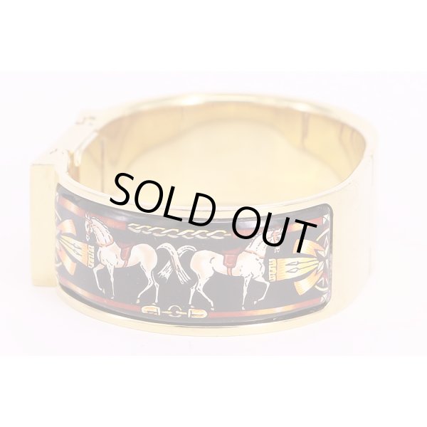 エルメス　ロケ　LO1.201　金色文字盤　馬柄黒地　GPブレス(1)