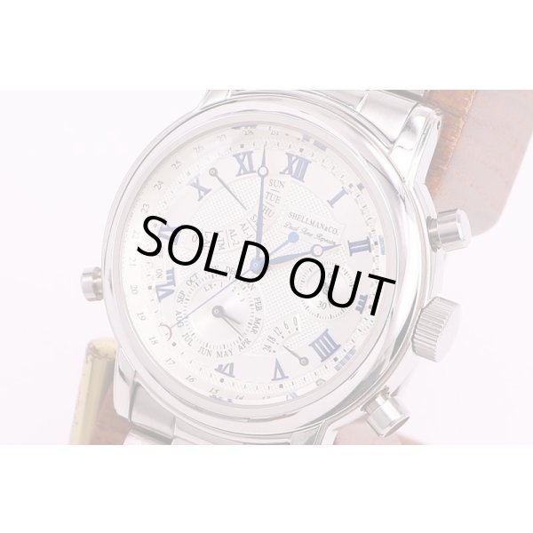 シェルマン　デュアルタイム　リピーター　銀文字盤　サイド拡大