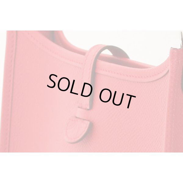 エルメス　エヴリンTPM レッド系／SIV金具　サイド上部