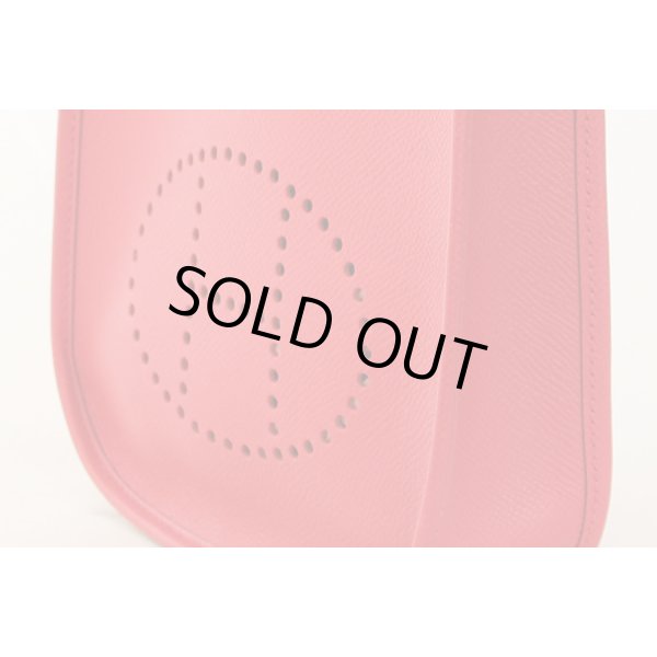 エルメス　エヴリンTPM レッド系／SIV金具　サイド下部