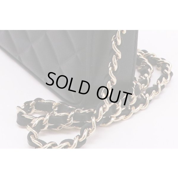 シャネル　Wジップチェーンウォレット A84306　ブラック　サイド下部