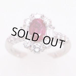 画像: PT900 ルビーダイアイリリング 1.15ct 1.40ct 6.00g