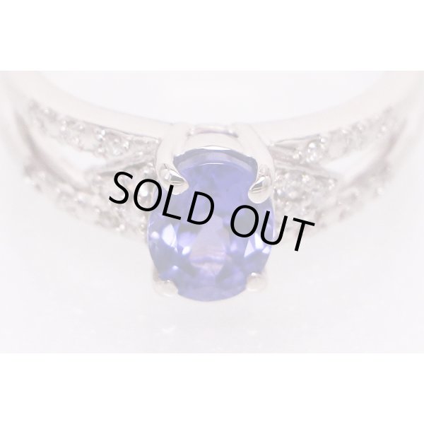 PT900 タンザナイトダイアイリリング 1.80ct 0.17ct 7.10g　拡大