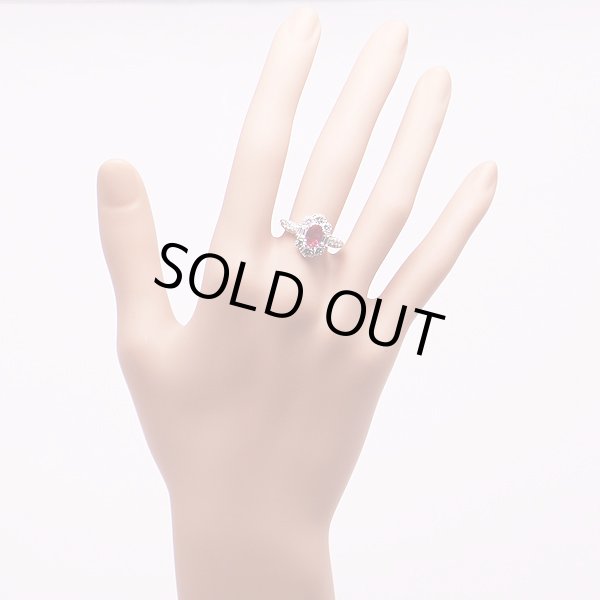 PT900 ルビーダイアイリリング 1.15ct 1.40ct 6.00g　装着イメージ