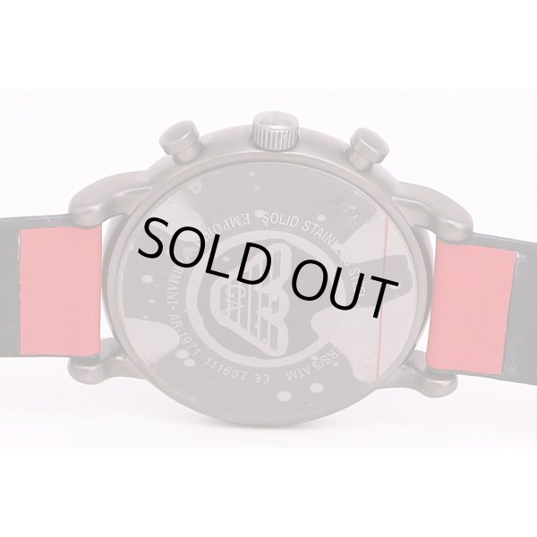 アルマーニ　AR1971　クロノグラフ　黒文字盤　裏面拡大