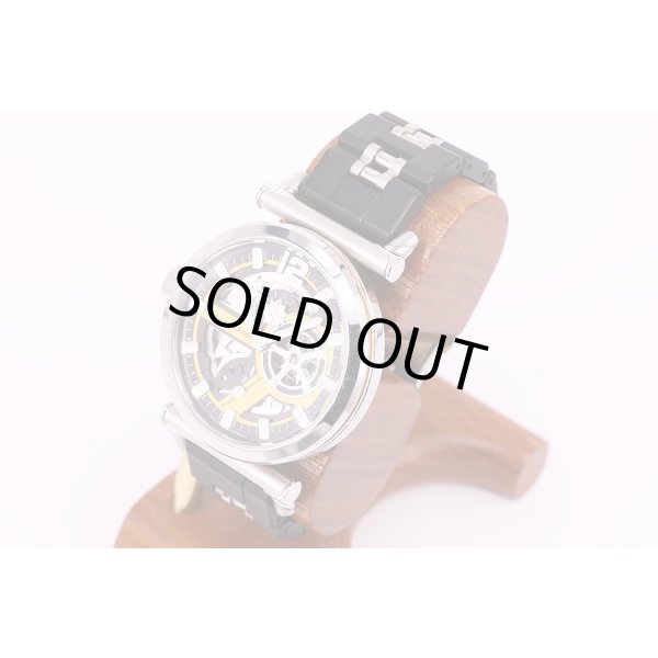 オリエント　レトロフューチャー ロードバイクモデル　WZ0011DK　黒黄文字盤　サイド