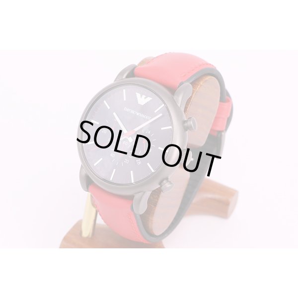 アルマーニ　AR1971　クロノグラフ　黒文字盤　サイド