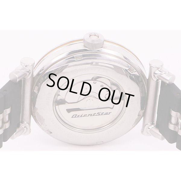 オリエント　レトロフューチャー ロードバイクモデル　WZ0011DK　黒黄文字盤　裏面拡大