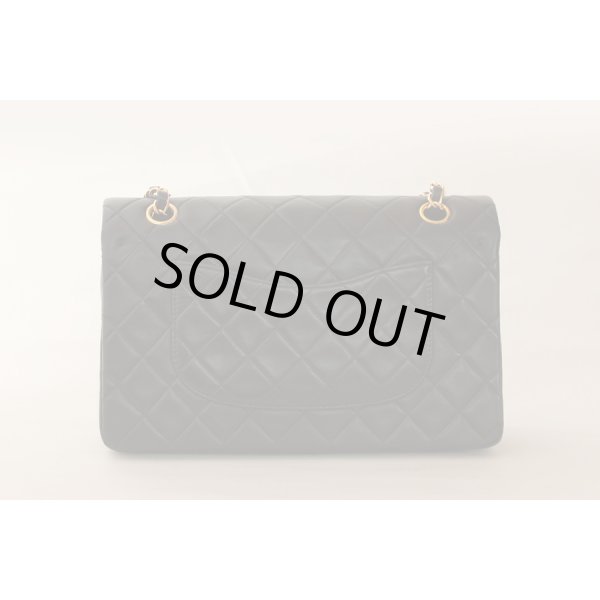 シャネル　Wチェーンショルダーバック ブラック／ボルドー　裏面