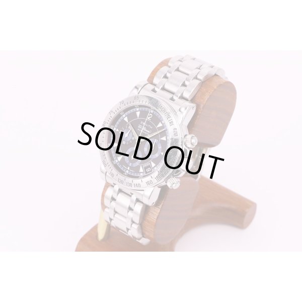 ゼニス　レインボー　クロノグラフ　紺文字盤　サイド