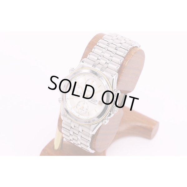 セイコー　クレドール　パシフィーク　クロノグラフ　GCLE998　白文字盤　サイド