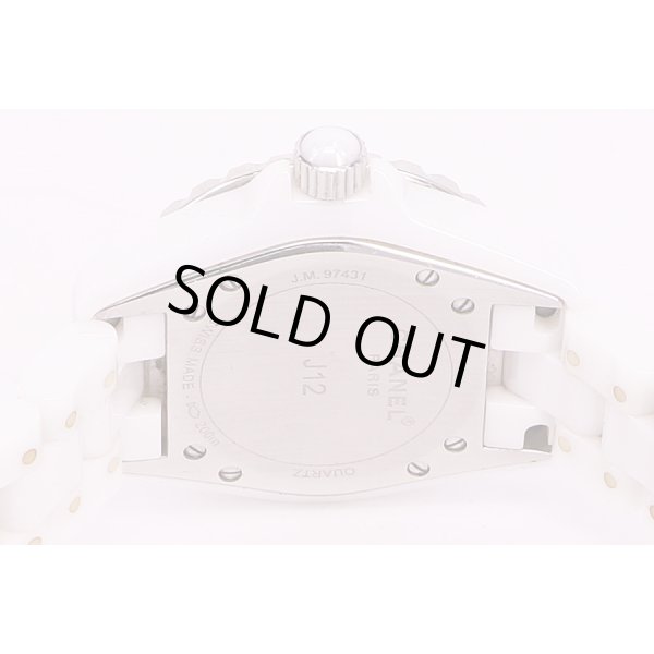 シャネル　J12　H1628　白文字盤　12P　裏面拡大