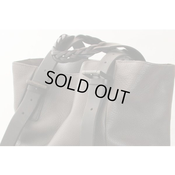 フェラガモ　トートバック FJ-24 9600 グレー／ブラック　サイド上部