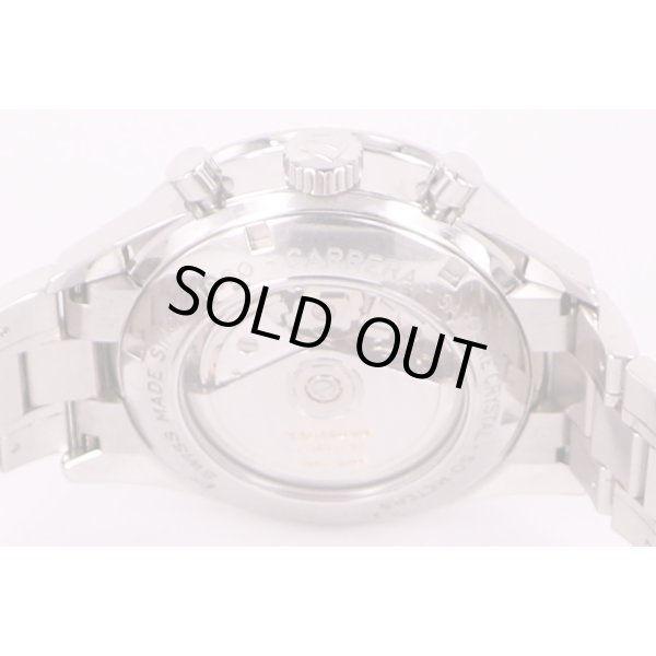 タグホイヤー　カレラ　クロノグラフ　CV2010　黒文字盤　裏面拡大