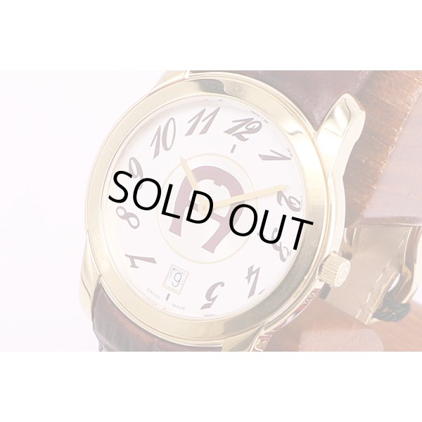 アイグナー　ミラノA14100　銀文字盤　サイド拡大