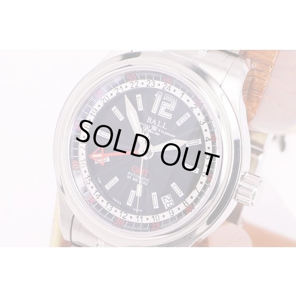 ボール　トレインマスターGMT　GM1038C　黒文字盤　サイド拡大