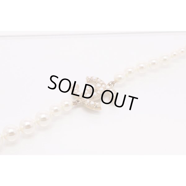 シャネル　CCマーク パールショートネックレス A64757　拡大