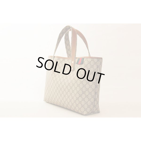 グッチ　GGプラス トートバック 211134 493492 ベージュ／ブラウン　サイド