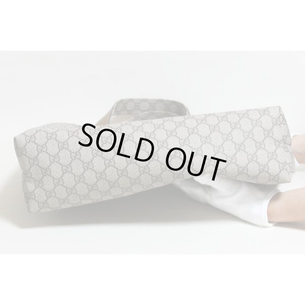 グッチ　GGプラス トートバック 211134 493492 ベージュ／ブラウン　底