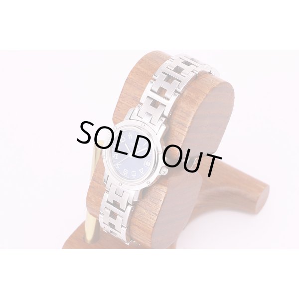 エルメス　クリッパー　CL4.21　青文字盤　サイド