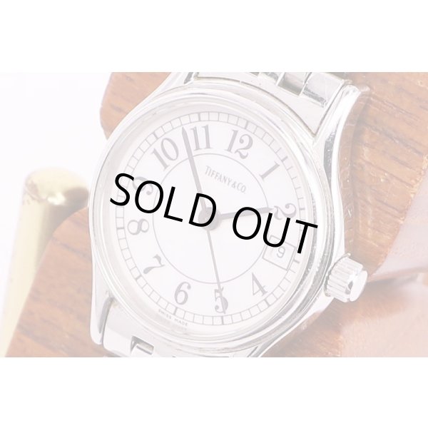 ティファニー　クラシック　ラウンド　白文字盤　サイド拡大