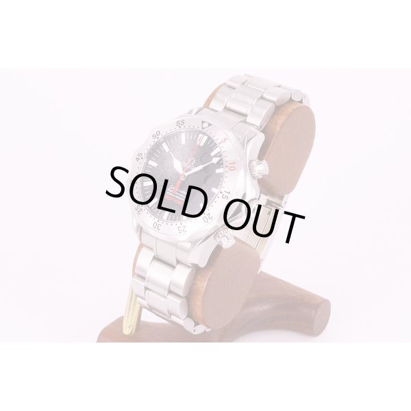 オメガ　シーマスター　アプネア　マイヨール　2595.50　黒文字盤　サイド