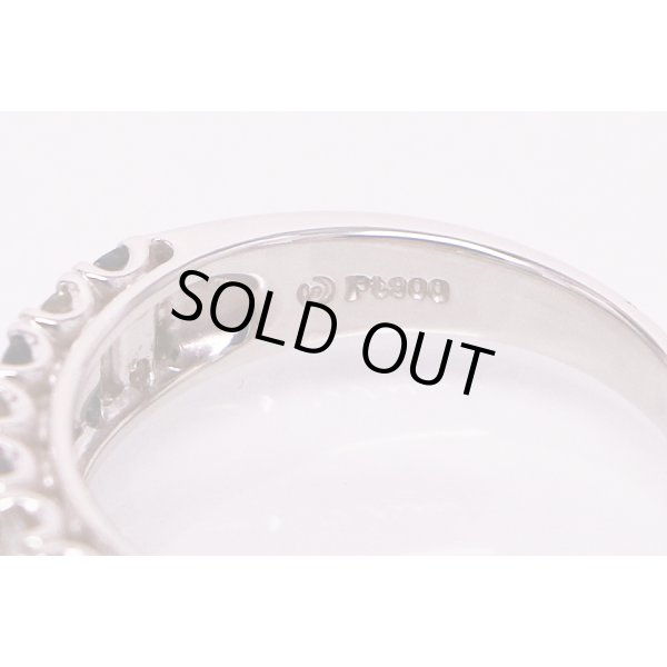 PT900 アレキサンドライトダイアイリリング 0.53ct 0.47ct 6.50g　刻印