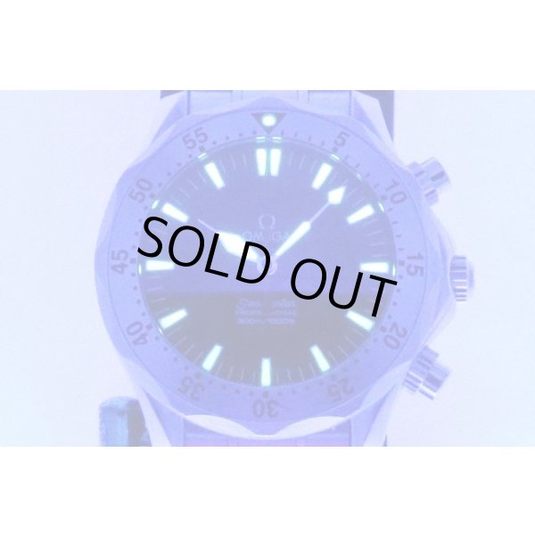 オメガ　シーマスター　アプネア　マイヨール　2595.50　黒文字盤　ライト