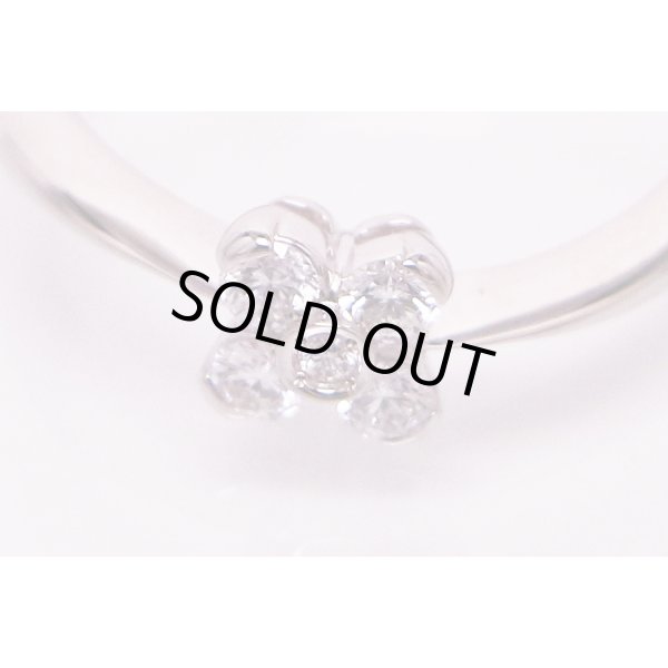 ロイヤル・アッシャー　PT900 ダイアイリリング 0.16ct 3.40g　拡大