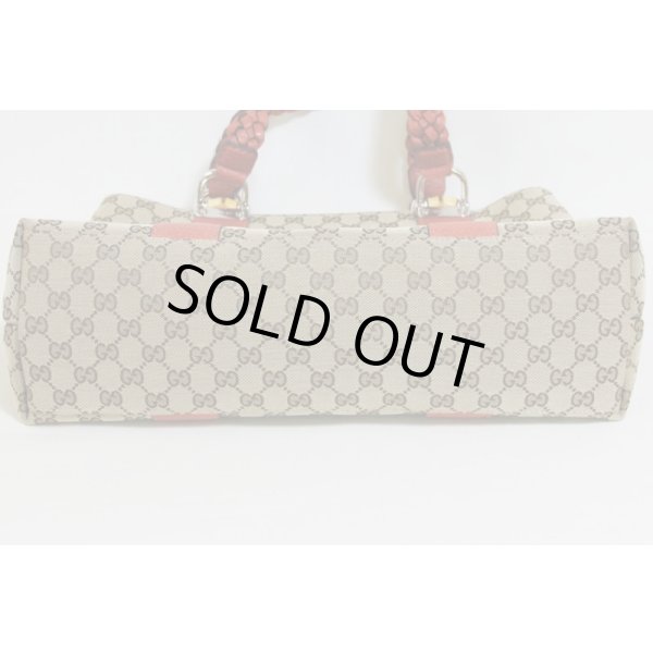 グッチ　バンブートート　232947　486628　ベージュ／ピンク　底