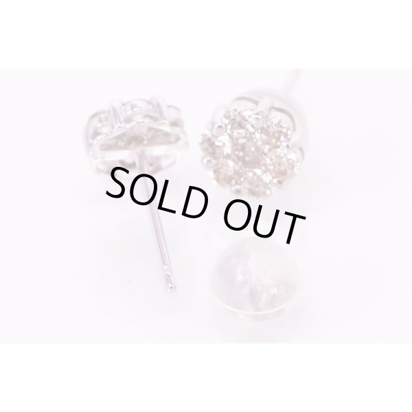 K18WG ダイアイリピアス 0.25ct*2 0.90g　キャッチ(1)
