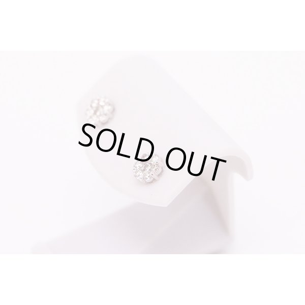 K18WG ダイアイリピアス 0.25ct*2 0.90g　サイド