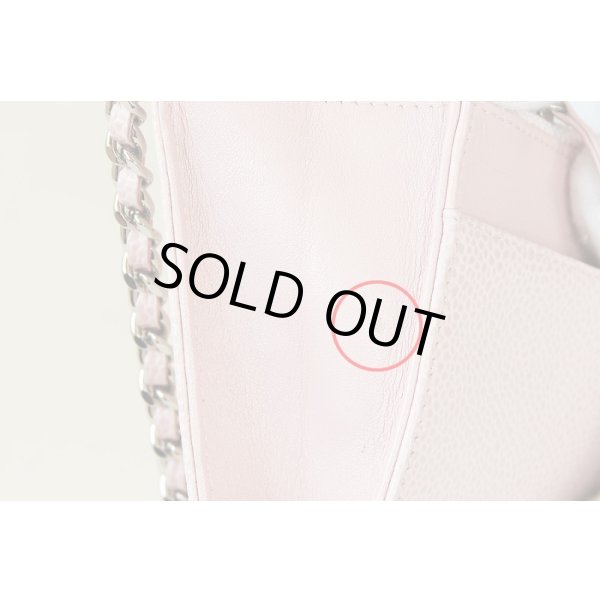 シャネル　チェーンウォレット　A48654　ピンク／SIV金具　シミ