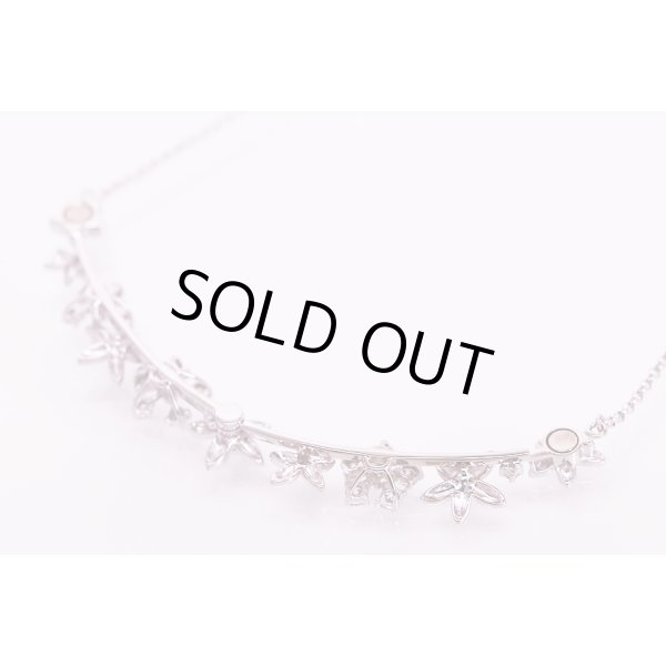 タサキ　K18WG ダイアイリペンダントネックレス 0.43ct 8.70g　広げた状態裏面