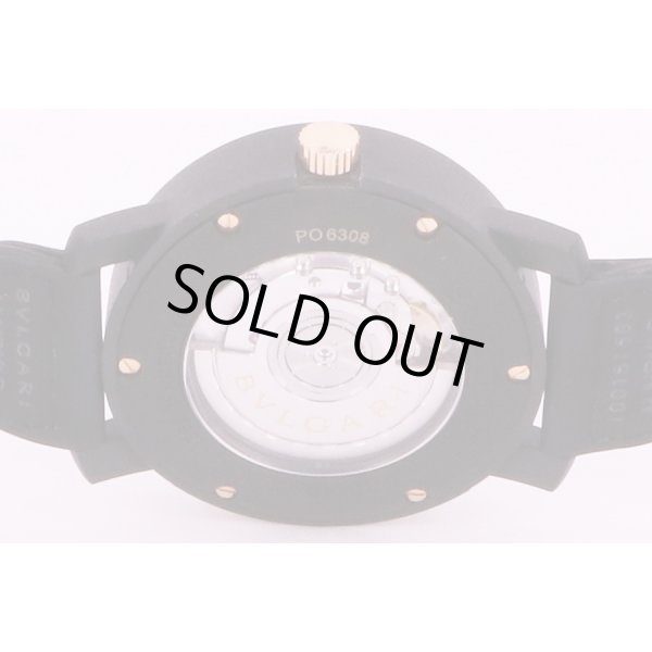 ブルガリ　カーボンゴールド　BB40　BCGLD/N　黒文字盤　裏面拡大