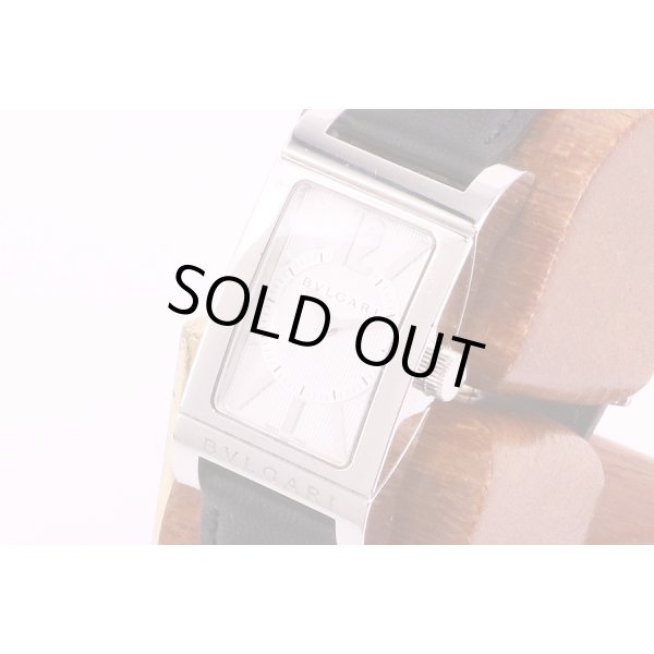 ブルガリ　レッタンロゴ　RT39SL　銀文字盤　サイド拡大