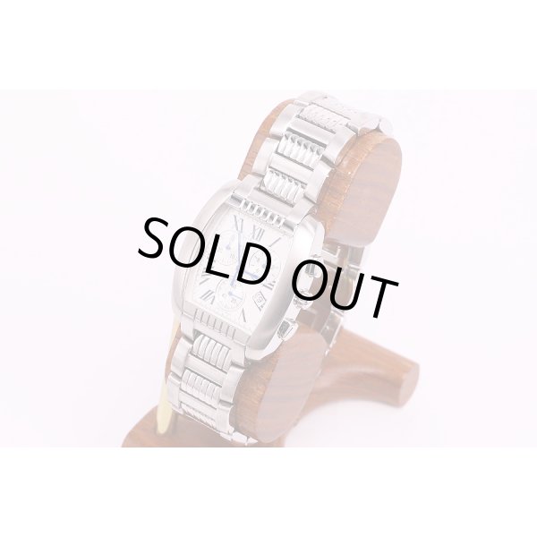 サントノーレ　ローマンレディ　クロノグラフ　銀文字盤　サイド