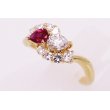 K18 ルビーダイアイリリング 0.32ct 0.33ct 0.36ct 3.30g　サイド