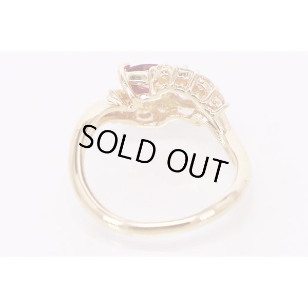 K18 ルビーダイアイリリング 0.32ct 0.33ct 0.36ct 3.30g　内側