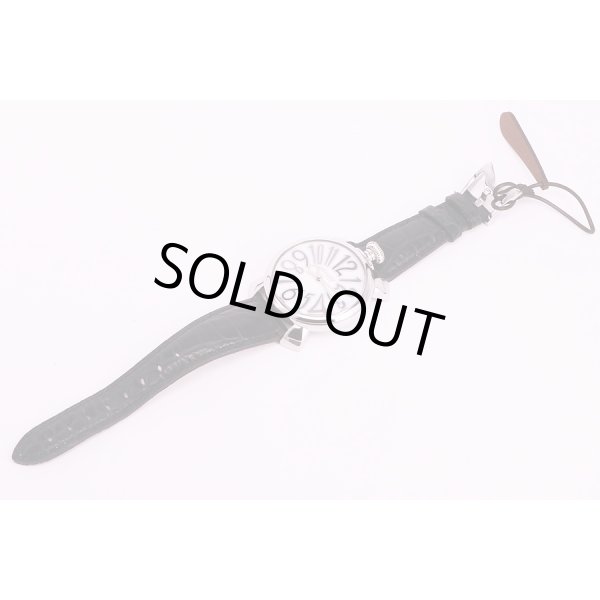 ガガ・ミラノ　マニュアーレ40　5020　白シェル文字盤　革ベルト状態(2)