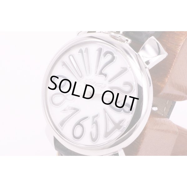 ガガ・ミラノ　マニュアーレ40　5020　白シェル文字盤　サイド拡大