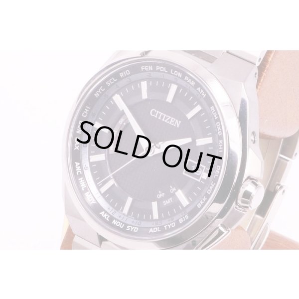 シチズン　CB0120-55E　電波エコドライブ　ワールドタイム　黒文字盤　サイド拡大